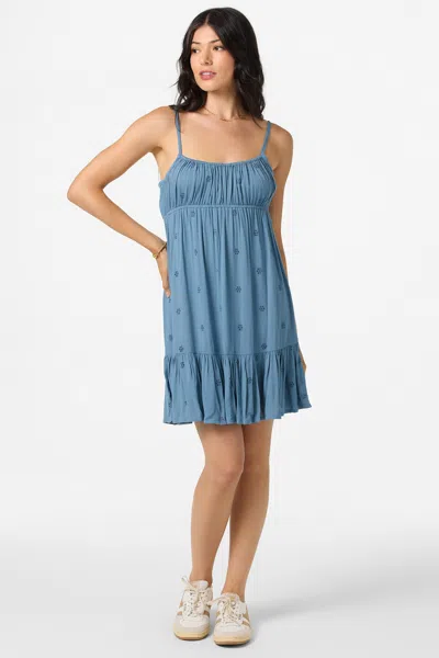 O'neill Leyton Eyelet Embroidery Dress In Blue