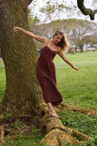O'neill Women's Linden Solid Midi Dress In Burgundy
