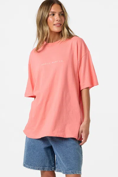 O'neill Women's Linear Scape Oversized T-shirt In Pink