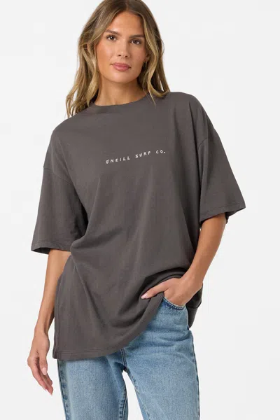 O'neill Women's Linear Scape Oversized T-shirt In Gray