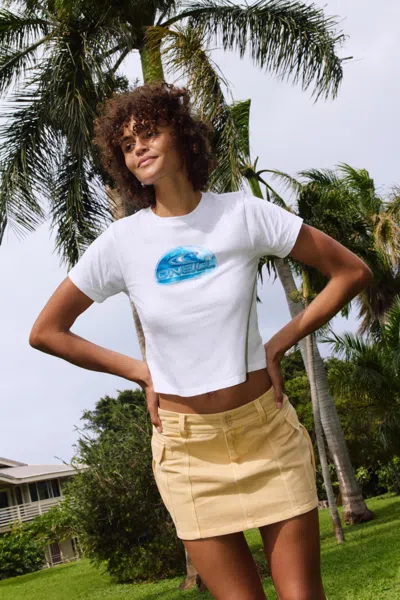 O'neill Women's Liquid Surf Fitted T-shirt In White
