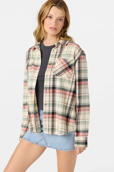 O'neill Women's Logan Flannel Long Sleeve Top In Multi