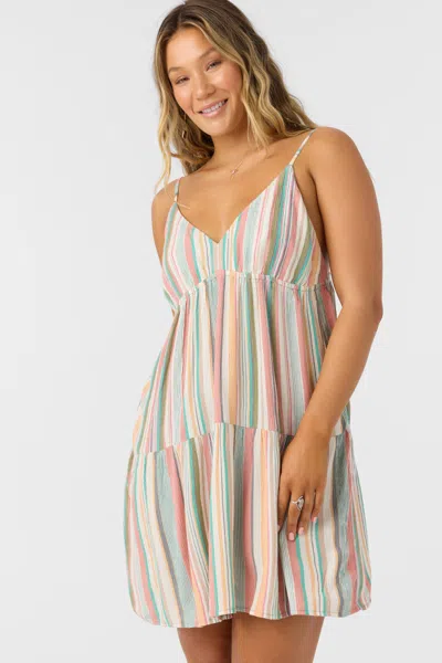 O'neill Women's Lottie Mini Dress, Size Small, Viscose In Multicolor