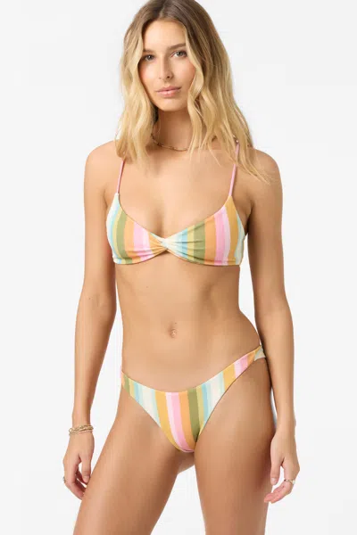 O'neill Women's Low Tide Malibu Bralette Bikini Top, Size Large, Elastane/polyester, Best Women's Swimwear,  In Multi
