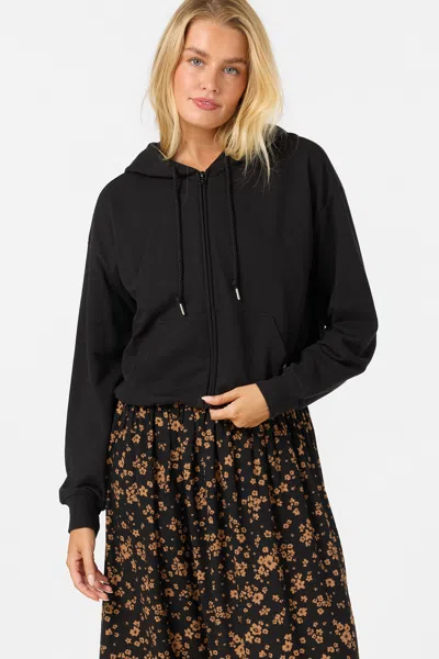 O'neill Women's Mae Bubble Zip Fleece Jacket Hoodie In Black