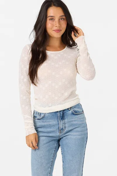 O'neill Women's Marliz Lace Long Sleeve Top In White