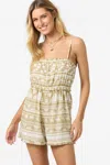O'neill Micah Printed Romper In Brown