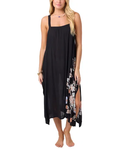 O'neill Women's Miranda Bali Floral Cover-up Swim Dress In Black