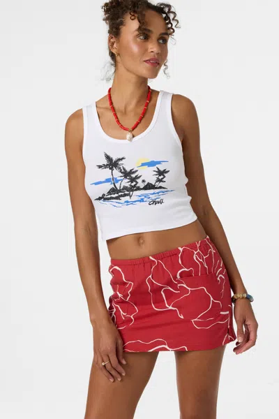 O'neill Women's Motu Scoop Neck Tank Top In White
