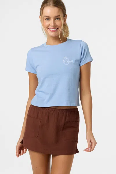 O'neill Women's Okeedoke Fitted T-shirt In Blue