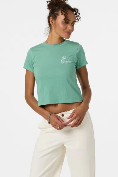 O'neill Women's Okeedoke Fitted T-shirt In Green