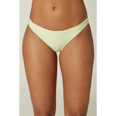 O'neill Women's  Rockley Saltwater Solids Bikini Bottom Green Textured Jdm1828