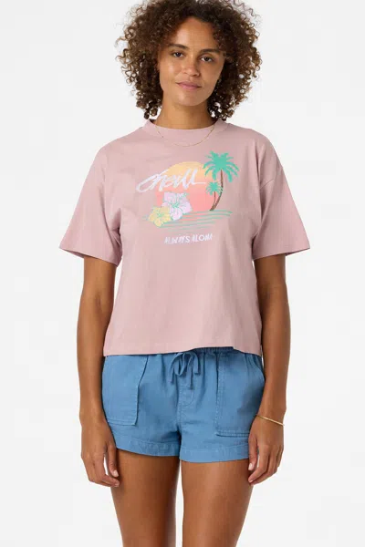 O'neill Women's  Surf Co Hawaii Easy T-shirt In Pink