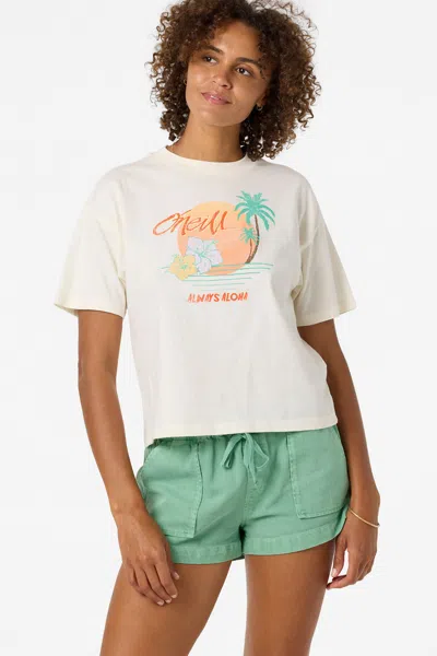 O'neill Women's  Surf Co Hawaii Easy T-shirt In White