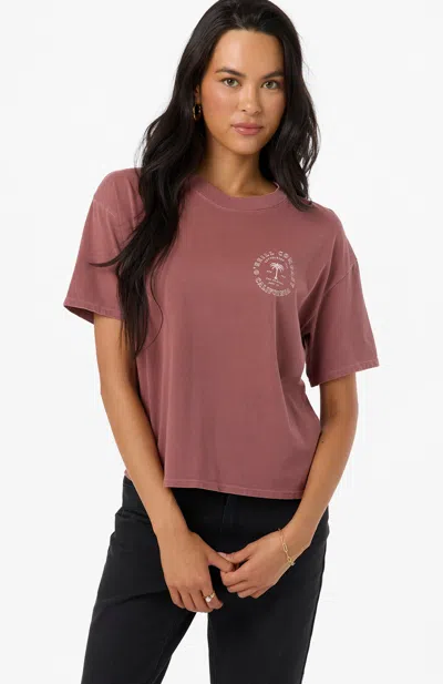 O'neill Women's O'riginals Circle Surf Co. Easy T-shirt In Apple Butter