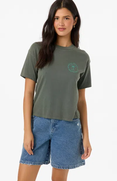 O'neill Women's O'riginals Circle Surf Co. Easy T-shirt In Hunter Green