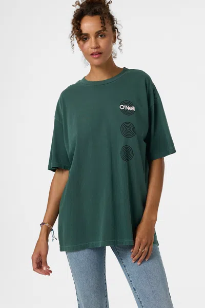 O'neill Women's O'riginals Fish Eye Oversized T-shirt In Green