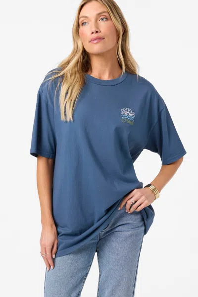 O'neill Women's O'riginals Horizon Oversized T-shirt In Blue Fusion