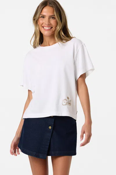 O'neill Women's O'riginals Radical Sun Boxy T-shirt In White