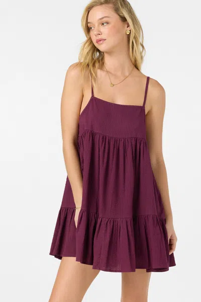 O'neill Women's O'riginals Rilee Cover-up Dress In Burgundy