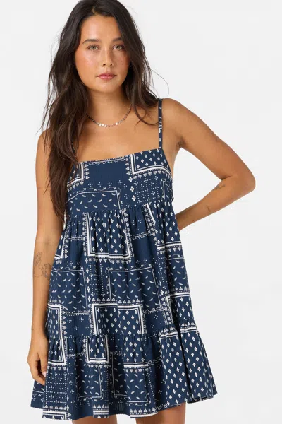 O'neill Women's O'riginals Rilee Printed Cover-up Dress In Blue