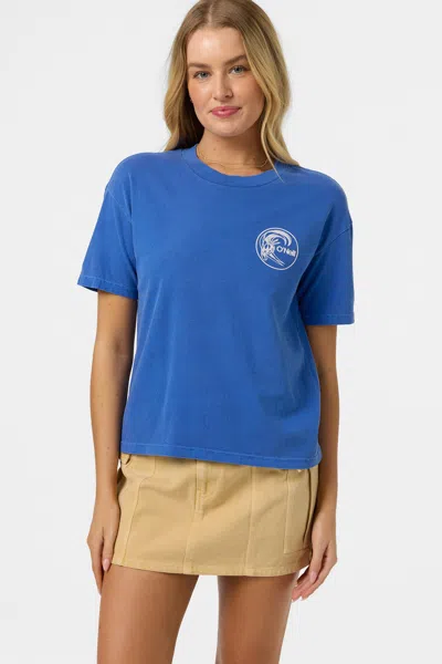 O'neill Women's O'riginals Salty Circle Surfer Easy T-shirt In Blue