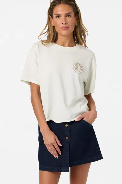 O'neill Women's O'riginals Salty Circle Surfer Easy T-shirt In White