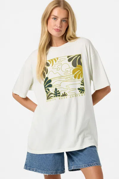 O'neill Women's O'riginals Scape Oversized T-shirt In White