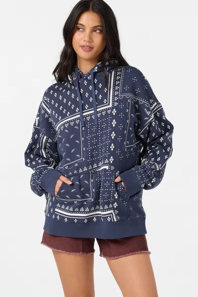 O'neill Women's O'riginals Vintage Bandana Printed Hoodie In Blue