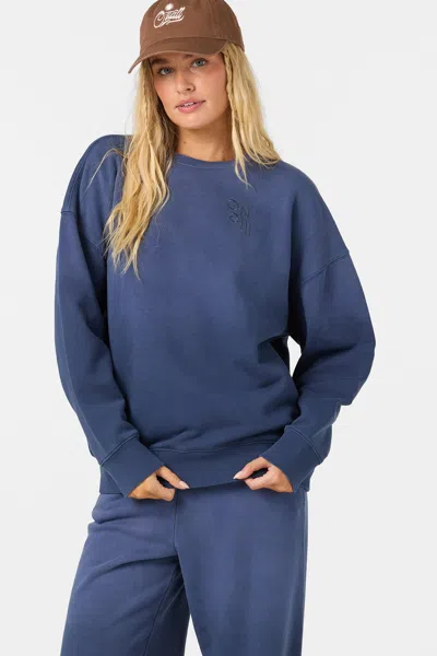 O'neill Women's O'riginals Vintage Oversized Crew Neck Fleece In Navy