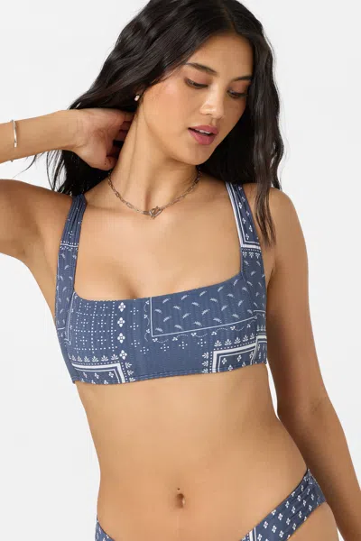 O'neill Women's O'riginals Zoey Bandana Westwater Tank Wetsuit Bikini Top In Blue