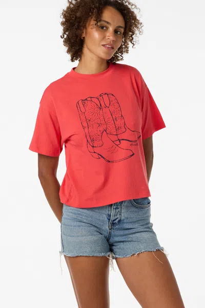 O'neill Women's Out West Easy T-shirt In Red