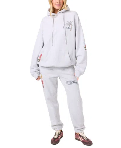 O'neill Women's Oversized Pull-on Hooded Sweatshirt In Gray