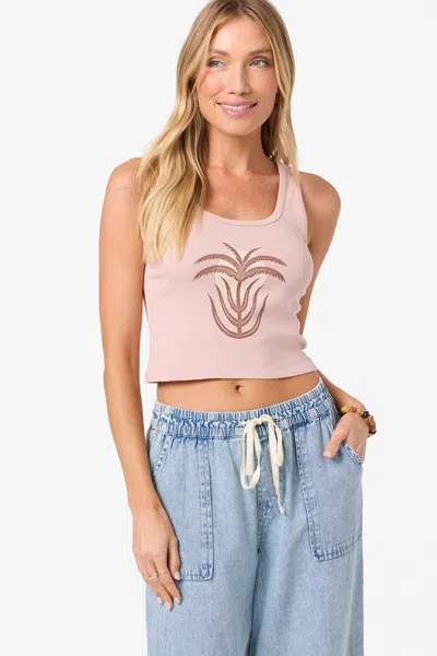 O'neill Palm Sun Cotton Graphic Tank In Pink