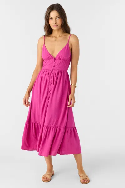 O'neill Women's Pilar Midi Dress In Fuchsia
