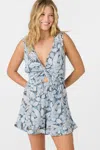 O'neill Juniors' Raylin Cutout Romper In Gray