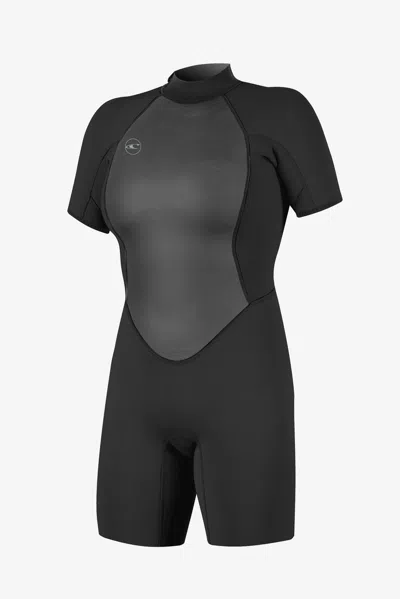 O'neill Women's Reactor-2 2mm Back Zip Short Sleeves Spring Wetsuit In Animal Print