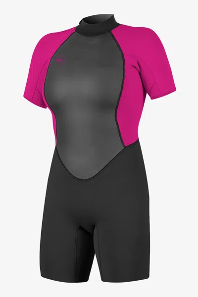 O'neill Women's Reactor-2 2mm Back Zip Short Sleeves Spring Wetsuit In Multi