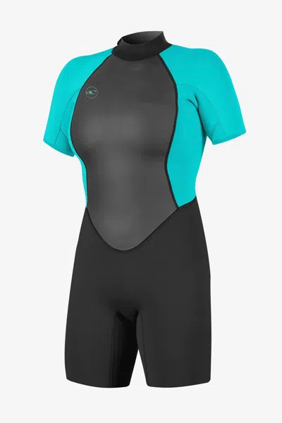 O'neill Women's Reactor-2 2mm Back Zip Short Sleeves Spring Wetsuit In Multi