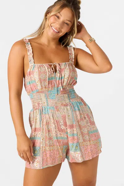 O'neill Women's Reeves Romper, Size Medium, Viscose In Multi