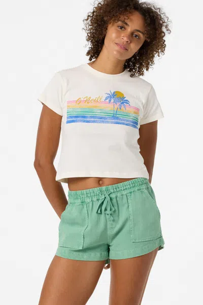 O'neill Women's Retro Stripe Fitted T-shirt In Blue