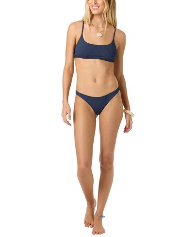 O'neill Women's Ribbed Surfside Scoop Neck Top In Blue