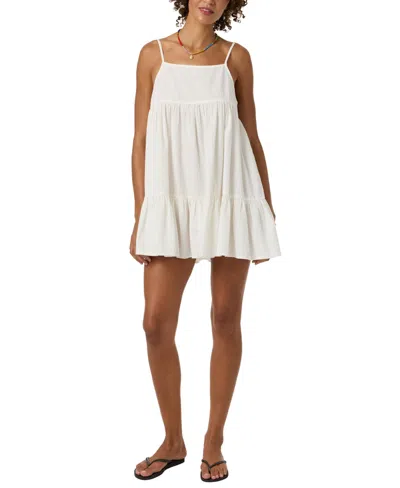 O'neill Og Rilee Cover-up Babydoll Dress In White