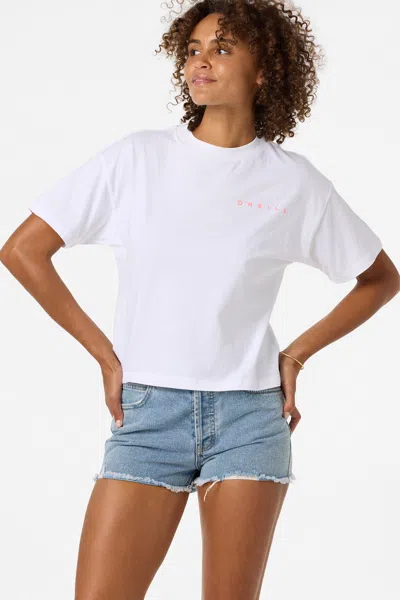 O'neill Women's Rivi Hawaii Easy T-shirt In White