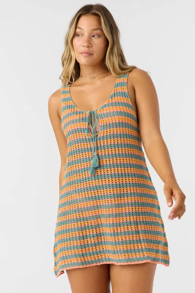 O'neill Women's Ryan Stripe Mini Cover-up Dress, Size Small In Multicolor