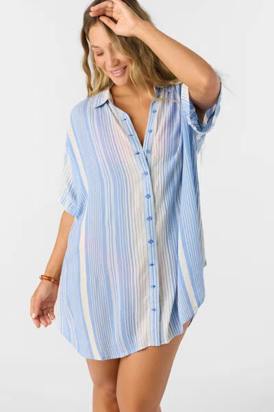 O'neill Women's Saltwater Essentials Carlee Striped Dress In Blue