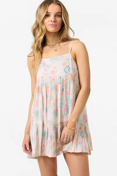 O'neill Women's Saltwater Essentials Rilee Printed Mini Cover-up Dress, Size Large, Viscose In Multi