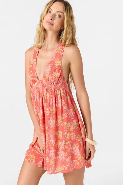 O'neill Women's Saltwater Essentials Sarah Printed Dress In Animal Print