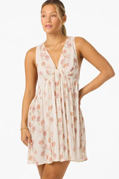 O'neill Women's Saltwater Essentials Teddy Printed Mini Cover-up Dress In Neutral