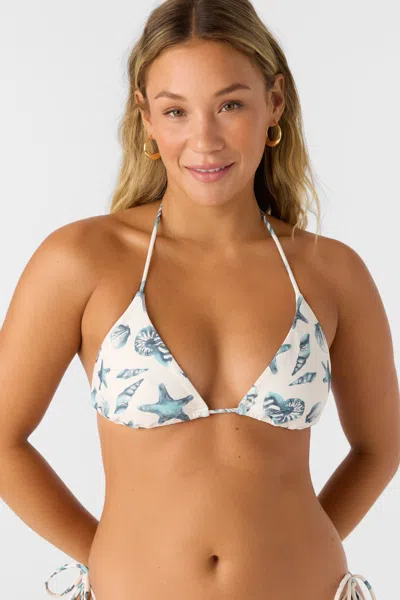 O'neill Women's Saltwater Essentials Venice Triangle Bikini Top In Multi